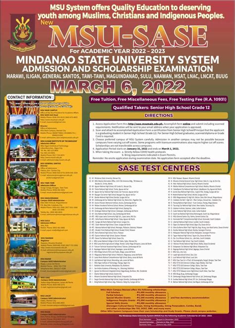 helpdesk@msumain.edu.ph.|System Admission and Scholarship Examination .
